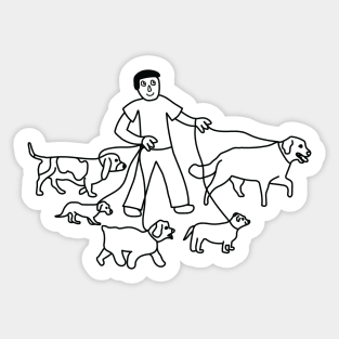 Dog Walker Sticker